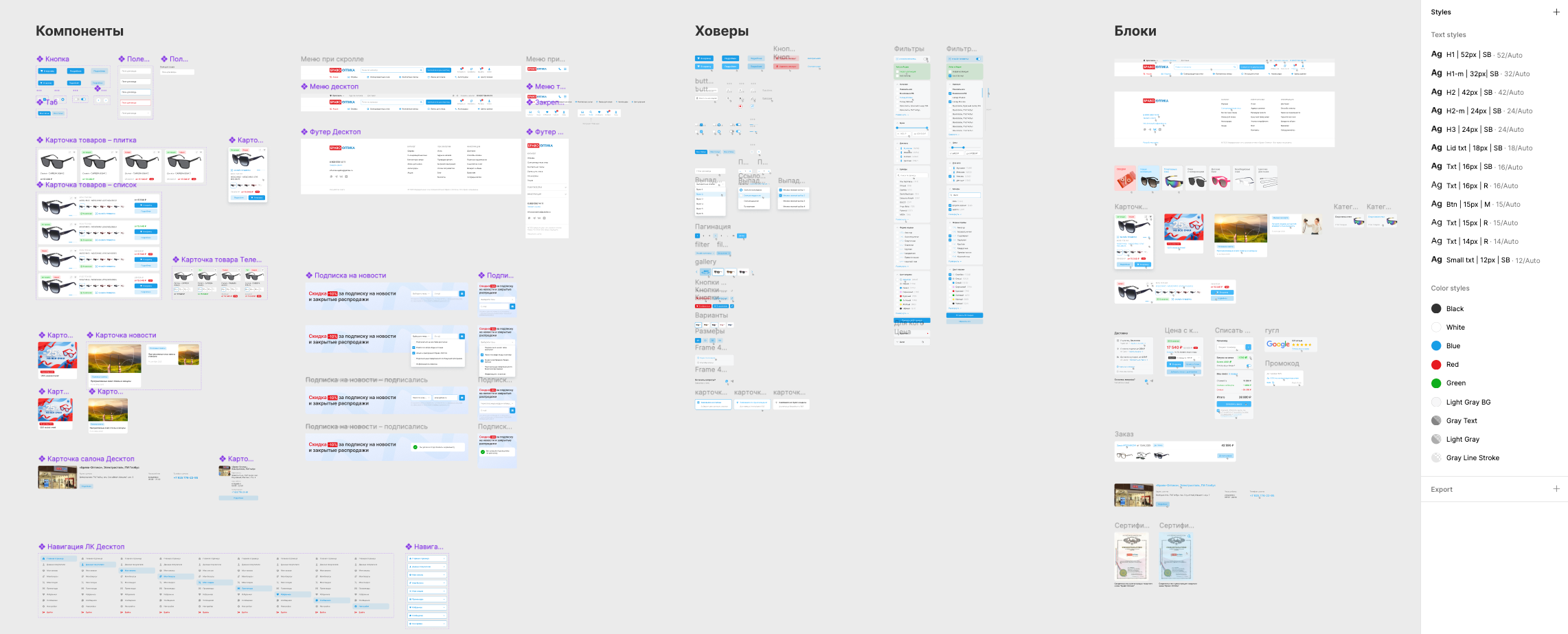 UI Guide и компоненты дизайн-системы «Браво-Оптика»